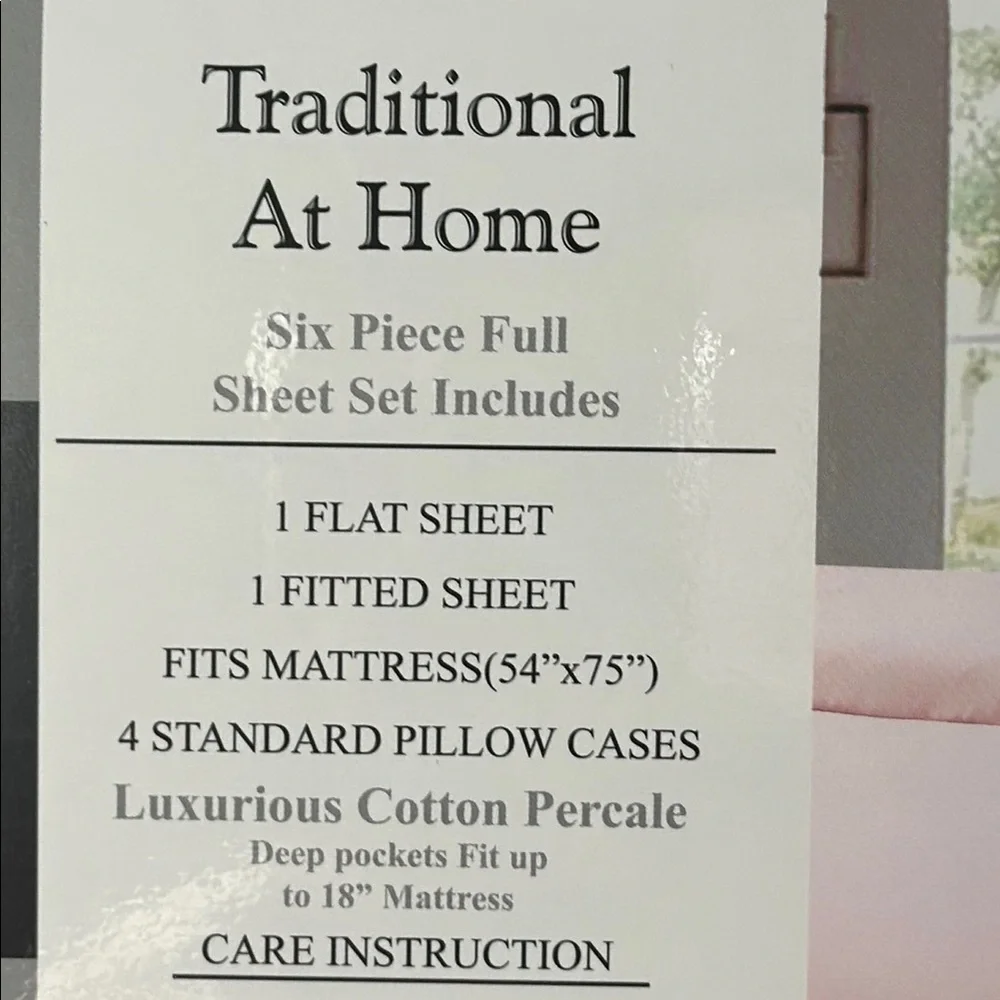 Traditional At Home Baby Pink Full 6pc Sheet Set Embossed Maze Key Print